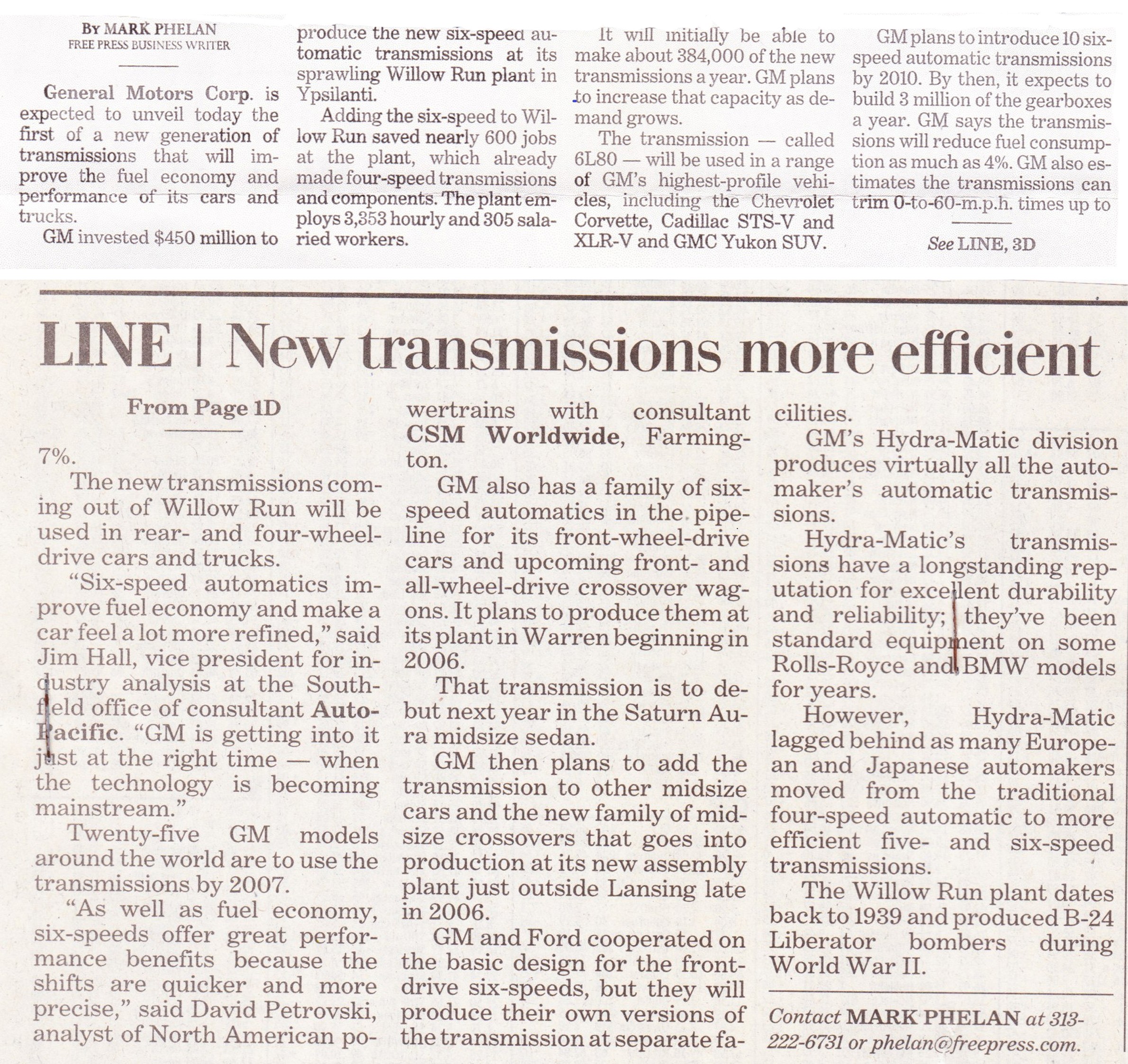 GM's 6 Speed Transmission Article, Page 2